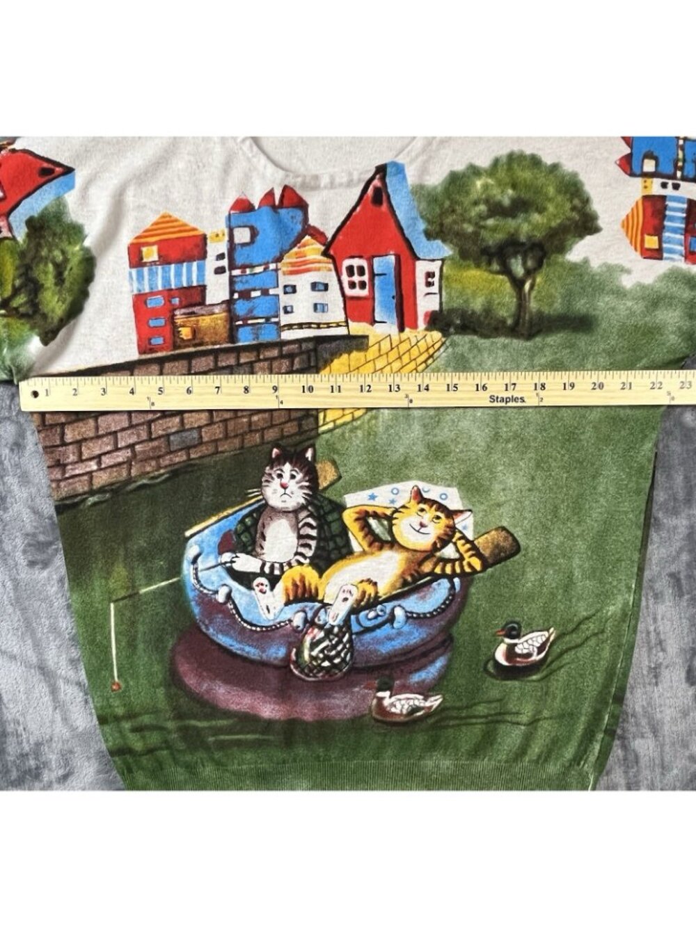 Simply Couture Cat Lover Sweatshirt Women's 2XL Colorful Soft - Picture 8 of 9